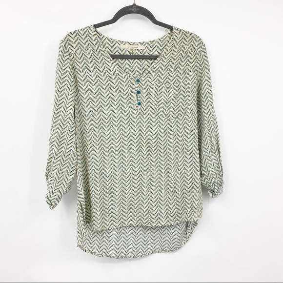 41 Hawthorn Tops - Stitch Fix 41 Hawthorn Chevron Herringbone Blouse